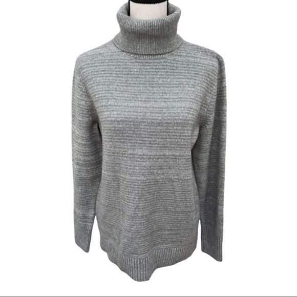 J. Crew Mercantile gray heathered turtleneck sweater size M - Picture 1 of 6